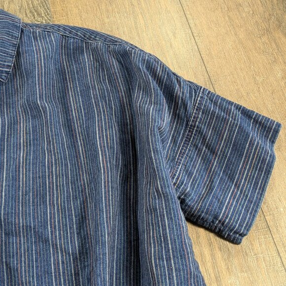 Madewell Blue Striped Blouse - Picture 3 of 9